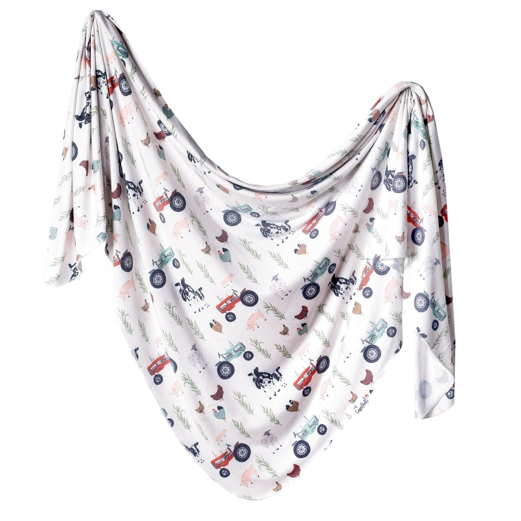 Copper Pearl Knit Swaddle Blanket Single | Jo