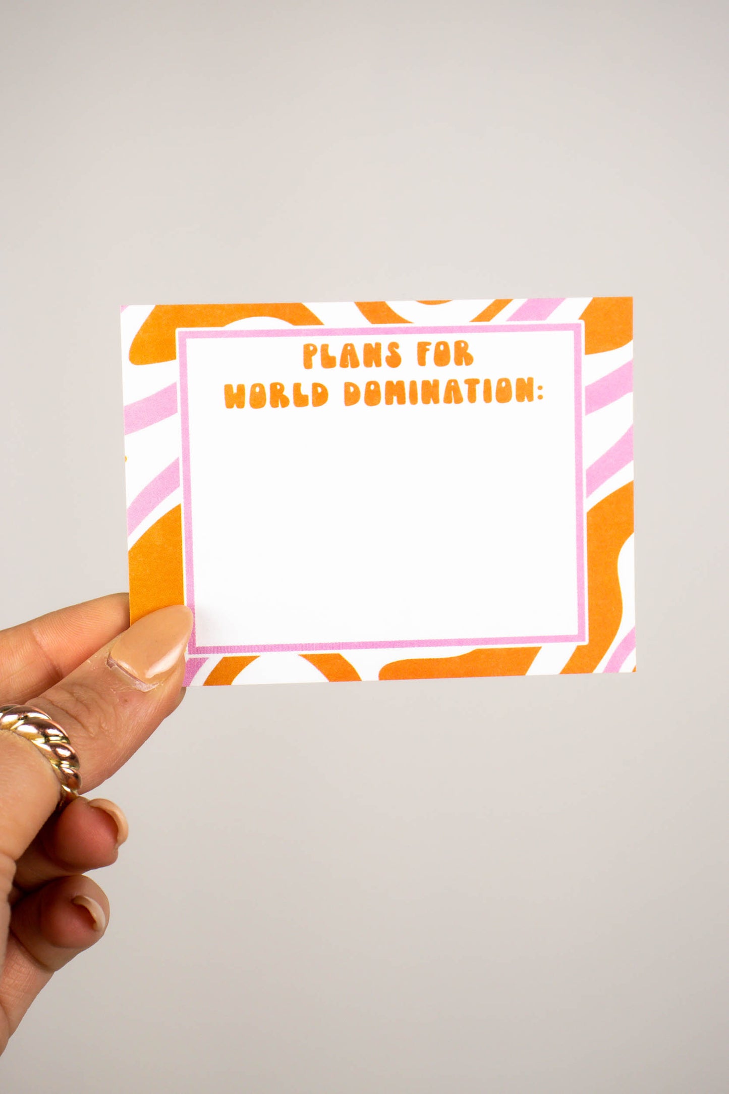 Plans For World Domination Sticky Notes