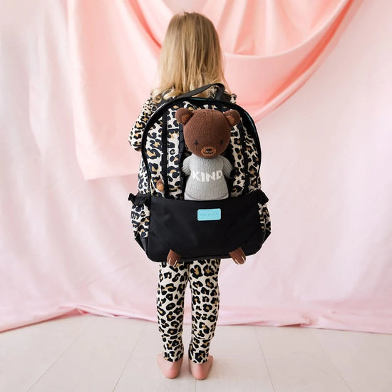 Posh Peanut Lana Leopard Ruffled Backpack