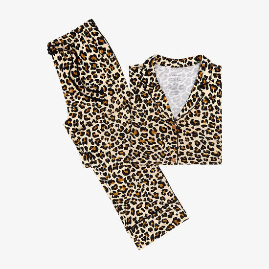 Load image into Gallery viewer, Posh Peanut Lana Leopard Women&amp;#39;s Long Sleeve &amp;amp; Relaxed Long Pajama Pants
