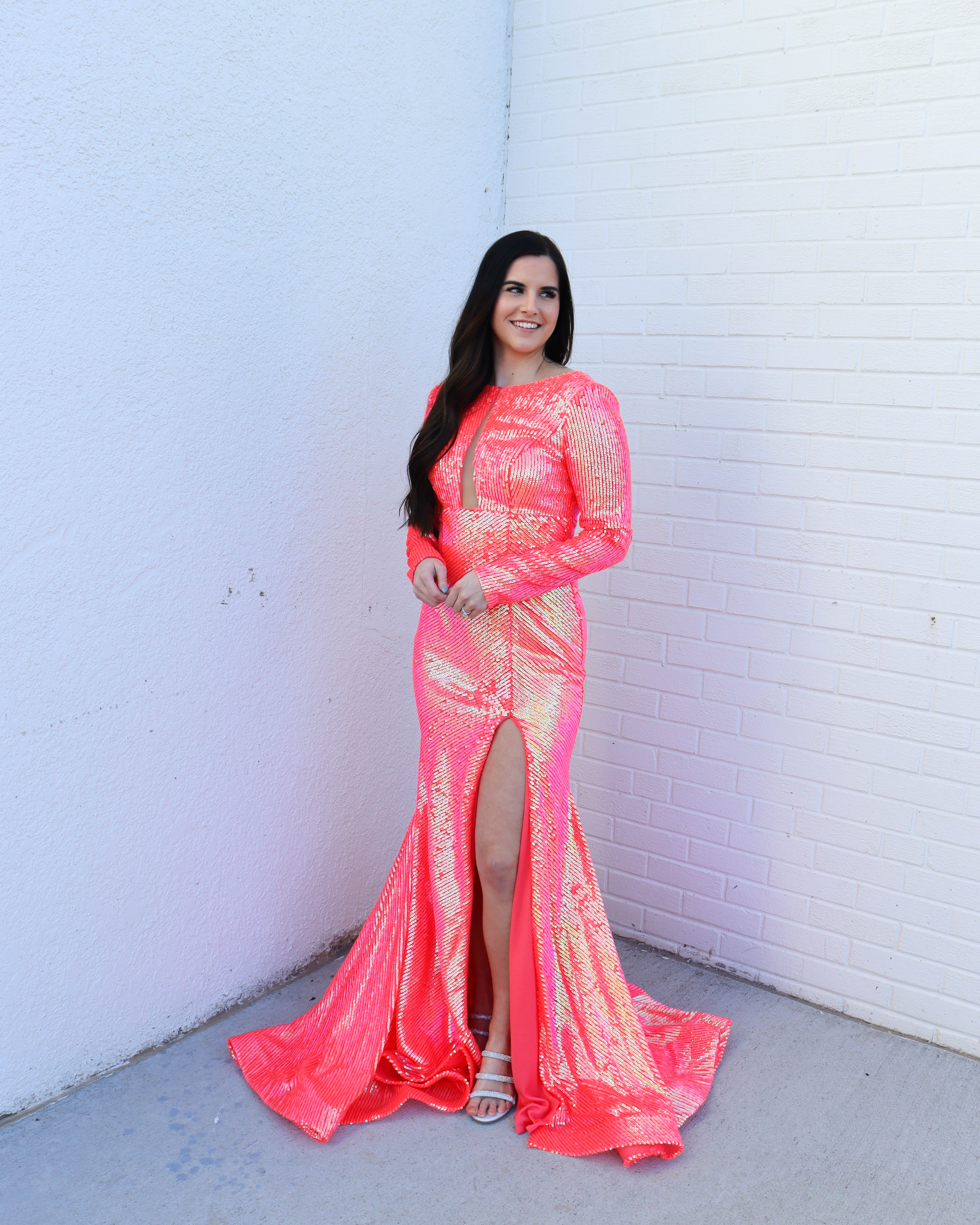Prom Dress 38881 | Iridescent Coral