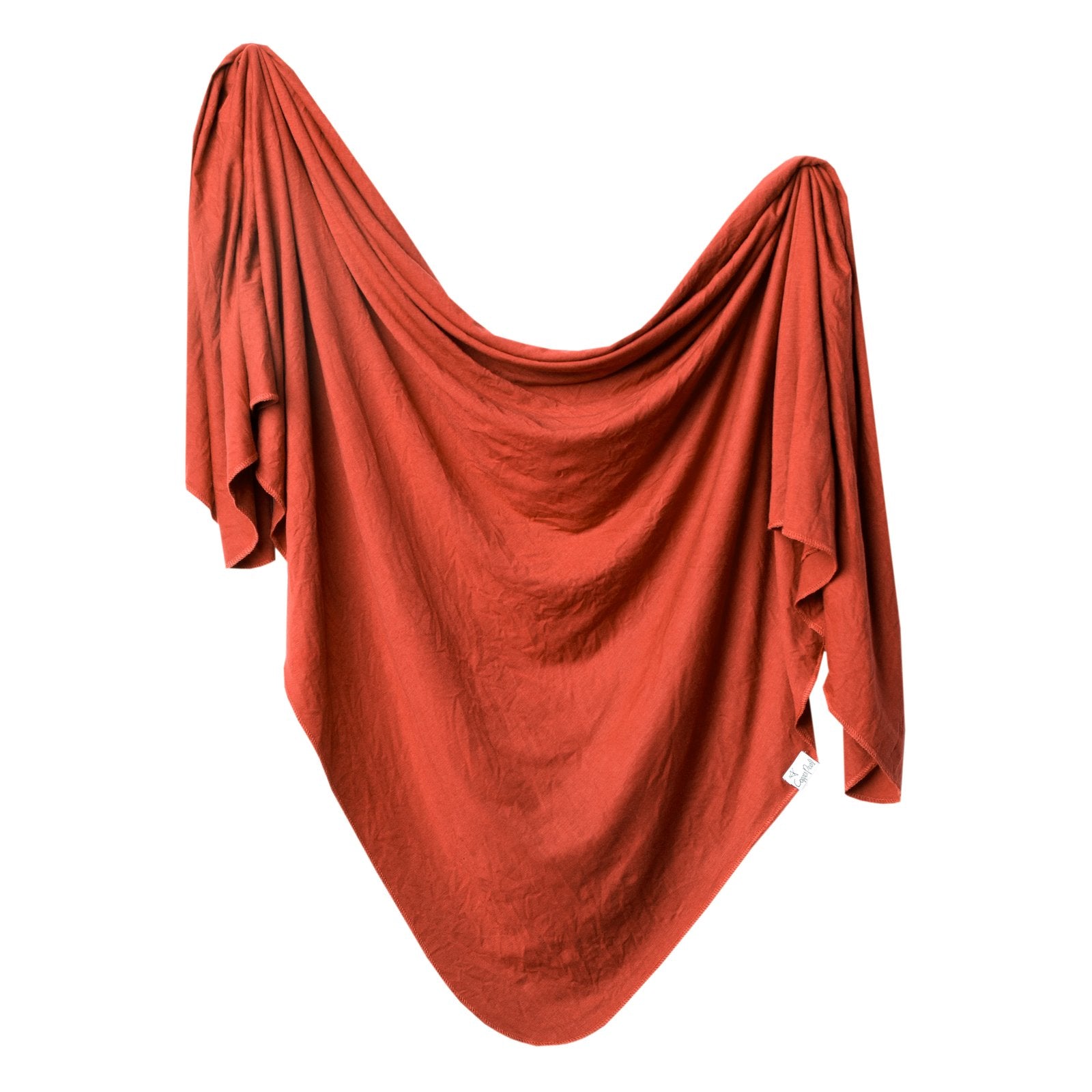 Copper Pearl Knit Swaddle Blanket Single | Rust