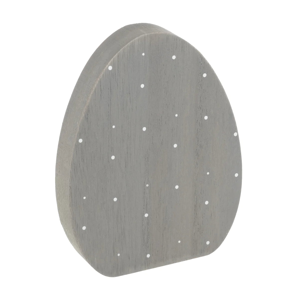 Large Dark Grey Dotted Egg