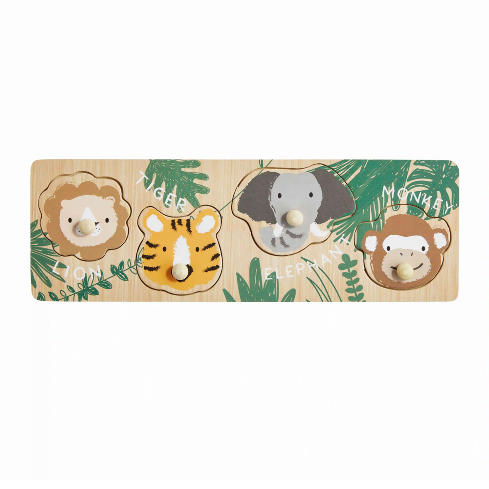 Safari Animal Knob Wood Puzzle