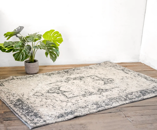 Load image into Gallery viewer, PDSJ026 White/Grey Lux Rug

