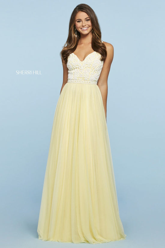 53556 Prom Dress Yellow/Ivory, Coral