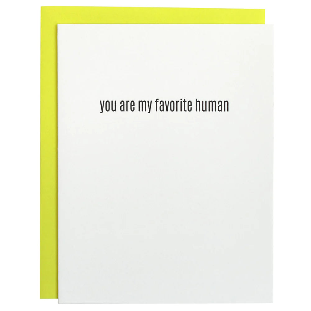 Favorite Human Letterpress Card