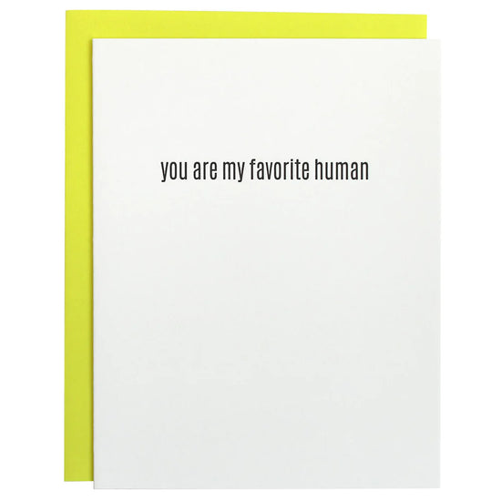 Favorite Human Letterpress Card