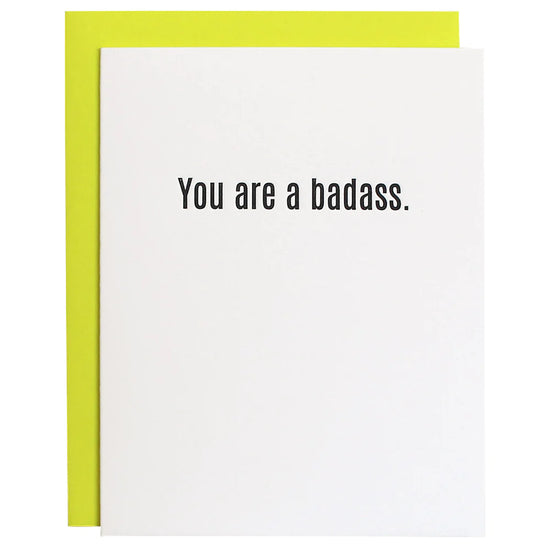 You Are A Badass Letterpress Card