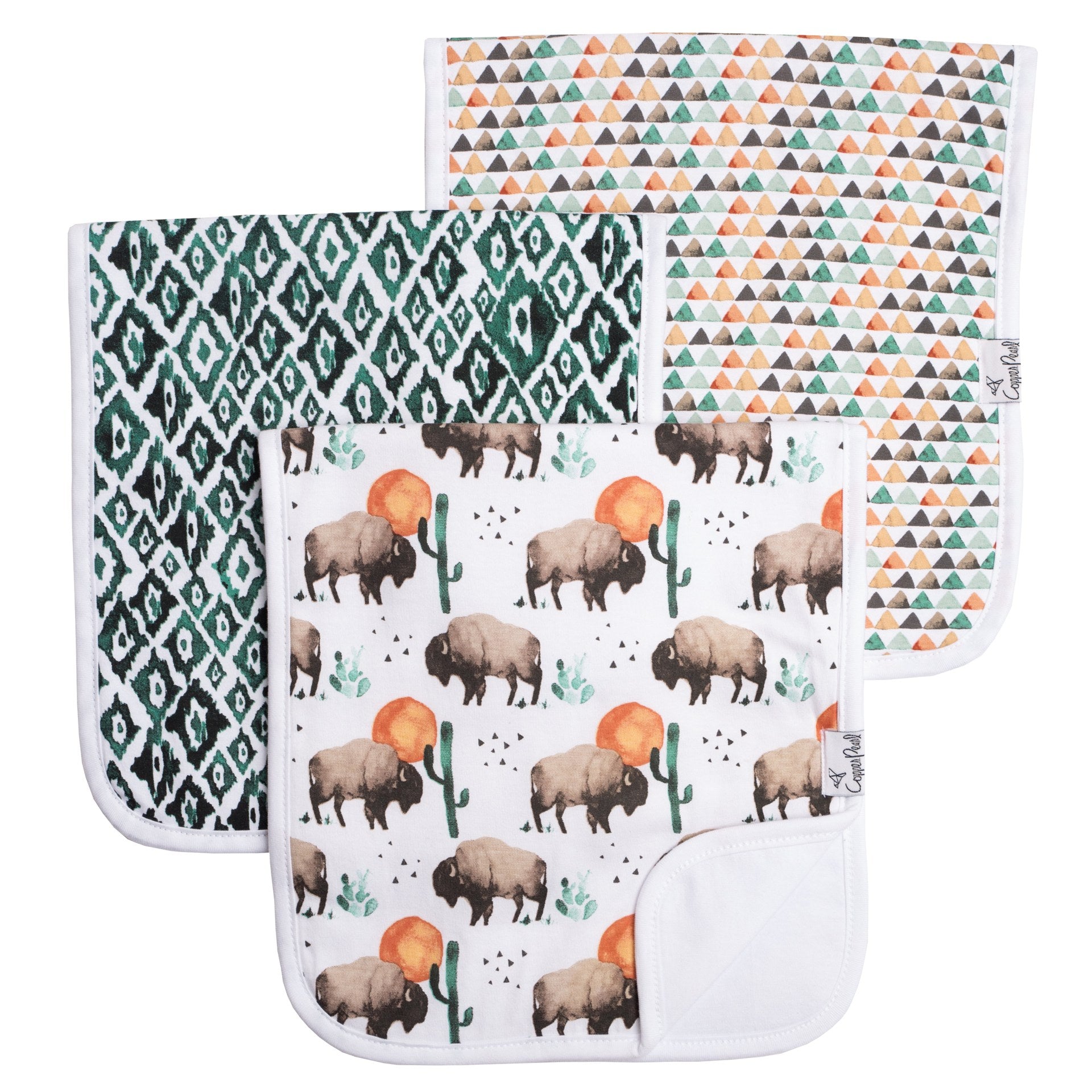 Copper Pearl Burp Cloth Set | Bison
