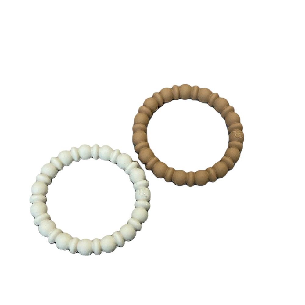 Teething Bracelet Set | Navajo/Putty