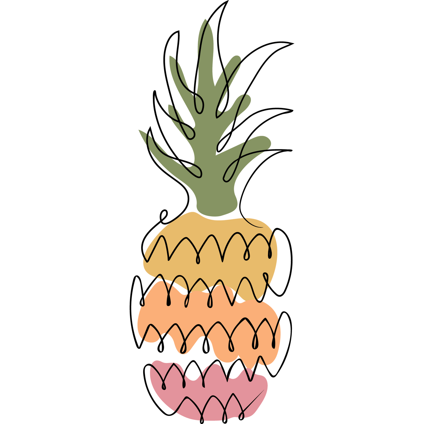 Abstract Pineapple Sticker
