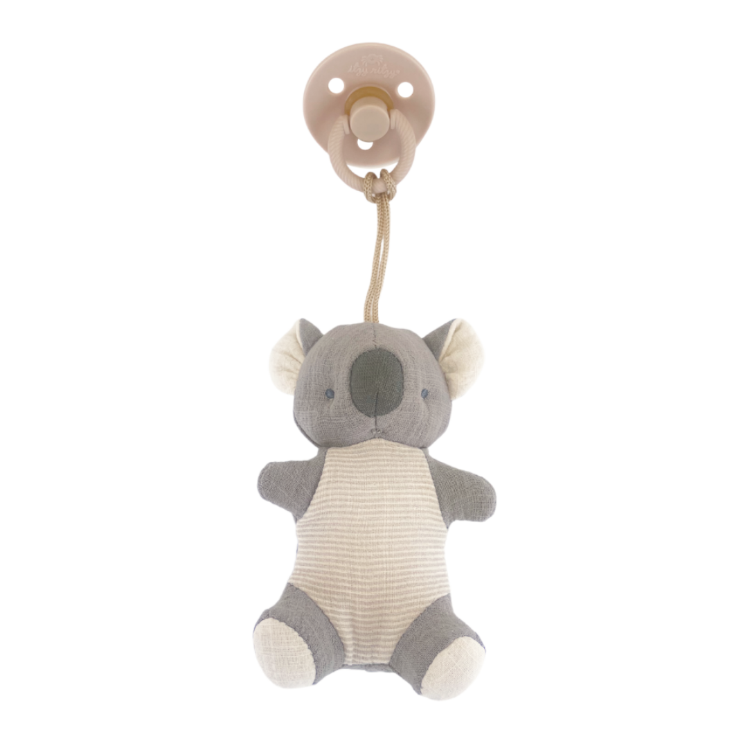 Bitzy Pal Koala Natural Rubber Pacifier & Stuffed Animal