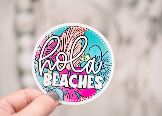 Hola Beaches Sticker
