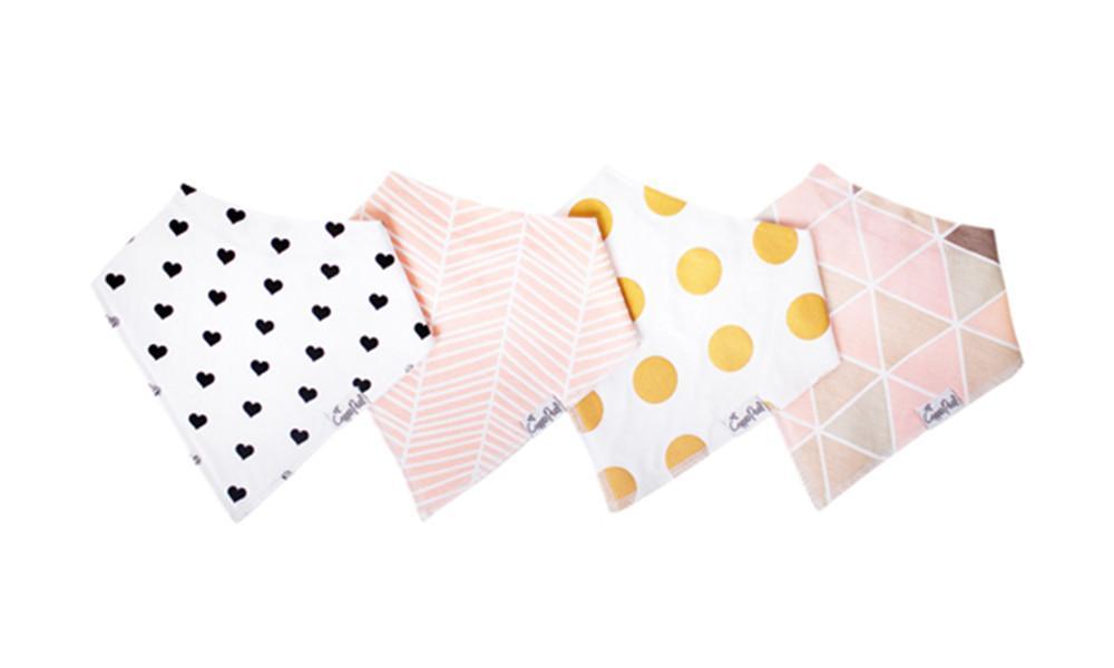 Copper Pearl Bandana Bib Set | Blush