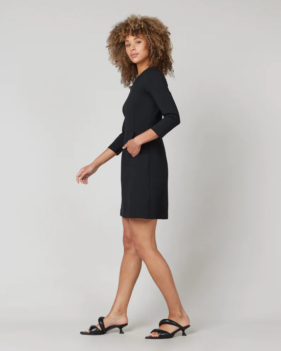 The Perfect A-Line 3/4 Sleeve Dress | Classic Black