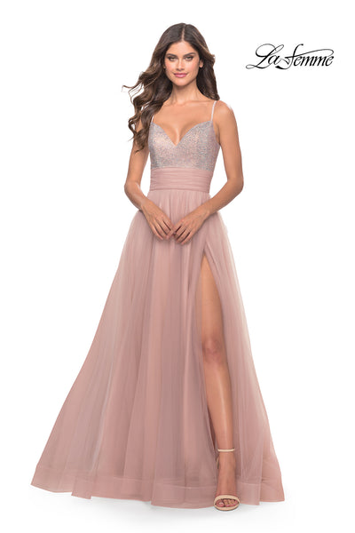 dusty mauve prom dress Off-the-Shoulder Long Mauve Pink Prom Dress with Beads Dusty Mauve / 10