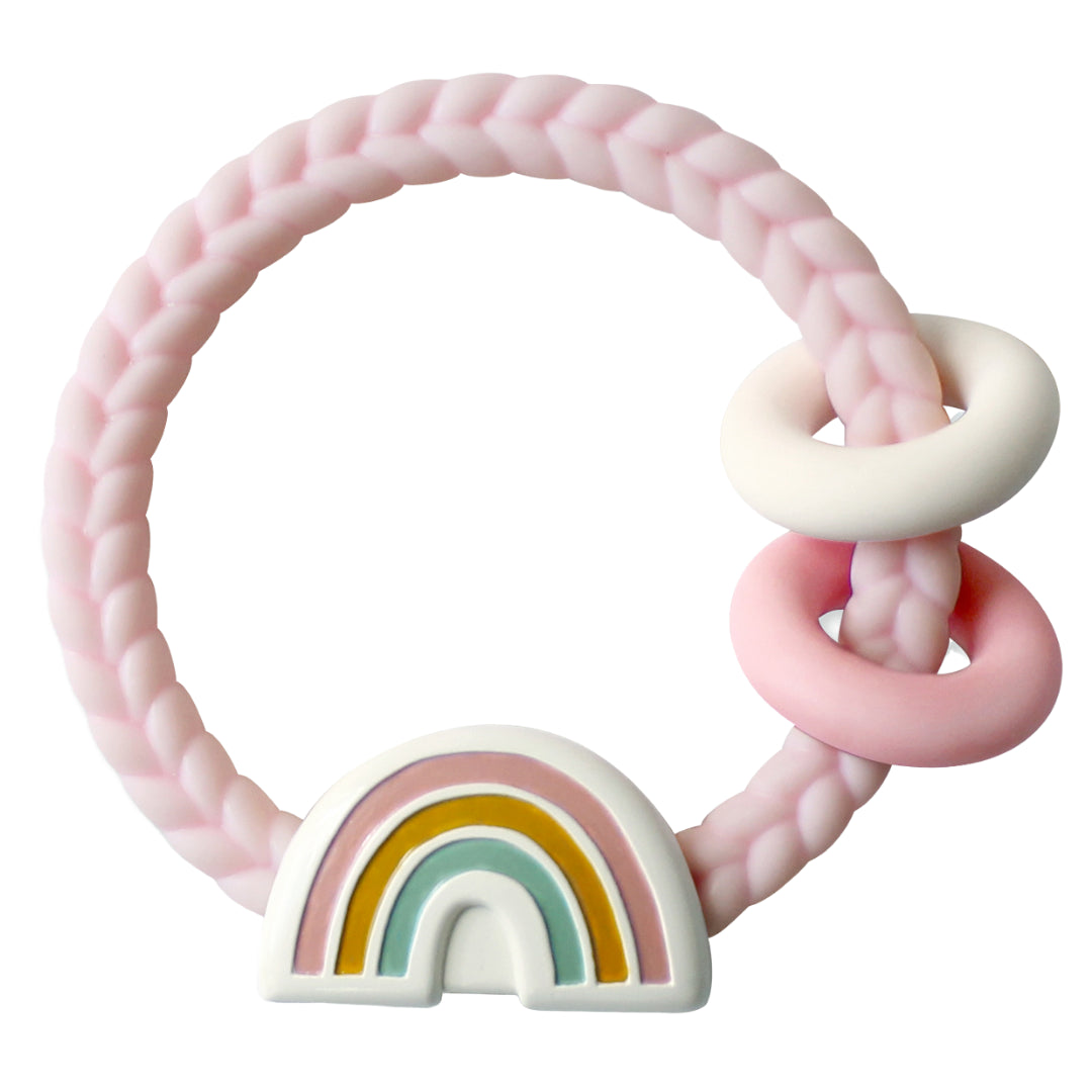 Ritzy Rattle Silicone Teether | Rainbow