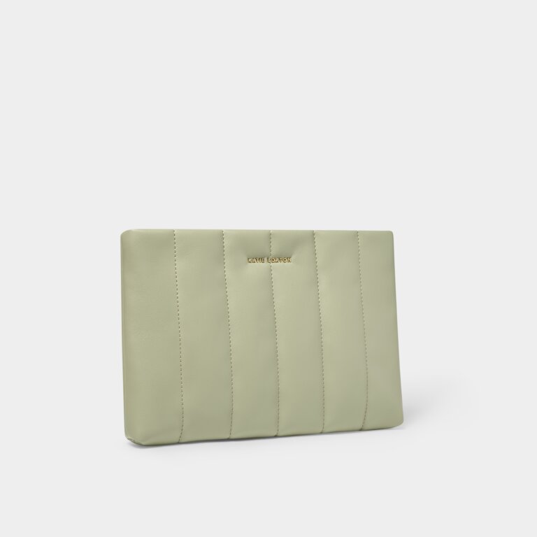 Load image into Gallery viewer, Kendra Quilted Clutch | Olive
