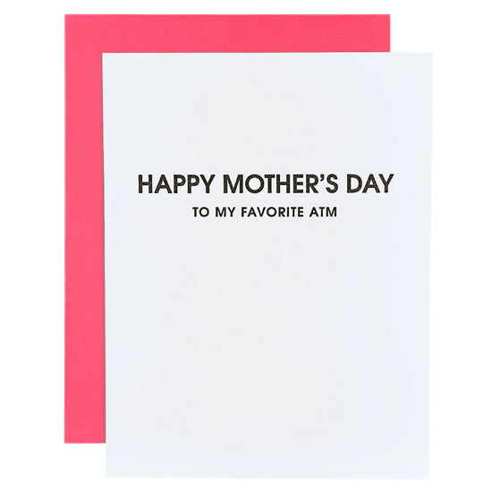 My Favorite ATM Mother's Day Letterpress Card