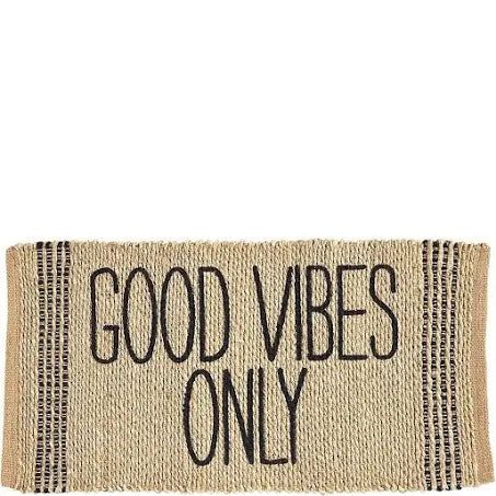 Good Vibe Jute Stripe Doormat